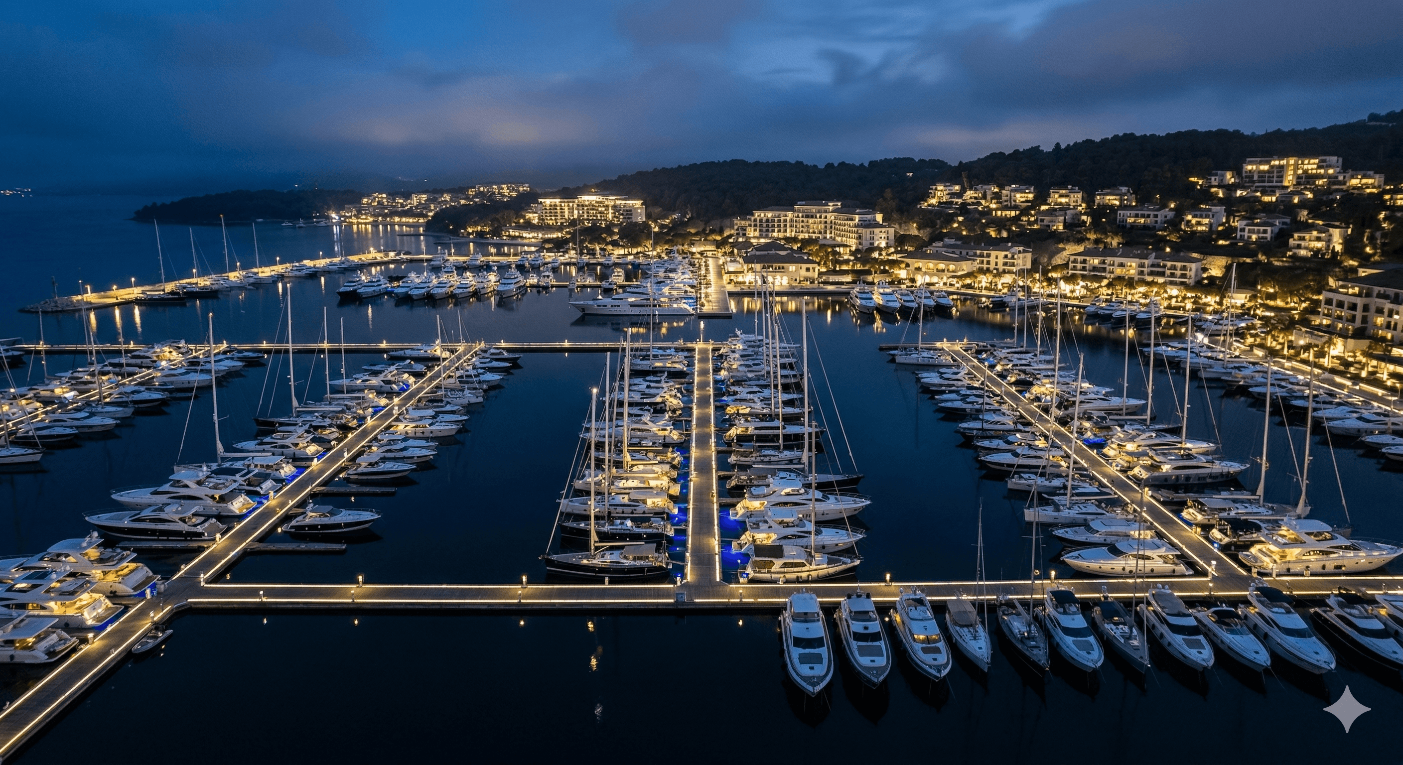 Ocean horizon at golden hour